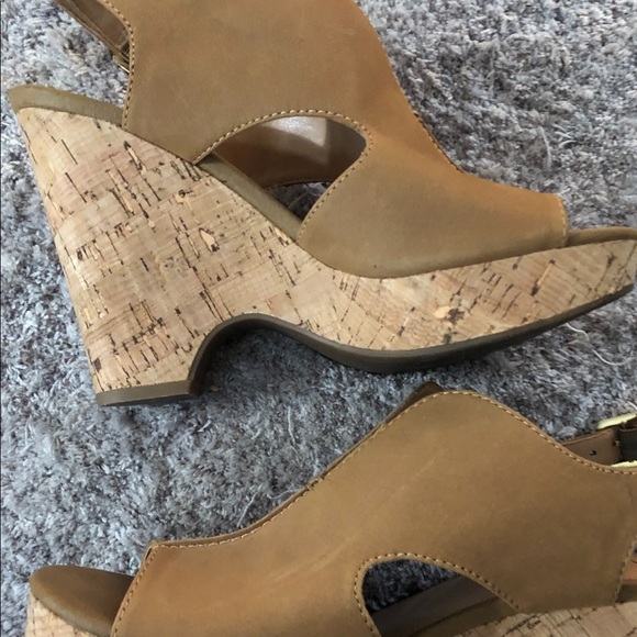 Franco Sarto Peep Toe Wedges - Picture 2 of 7